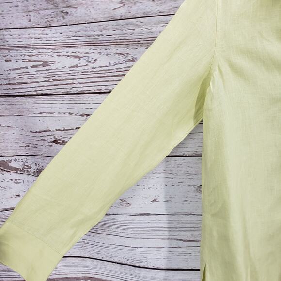 Talbots Women's Pure Irish Linen Button Down Long Sleeve Top Size 10 - Picture 4 of 14